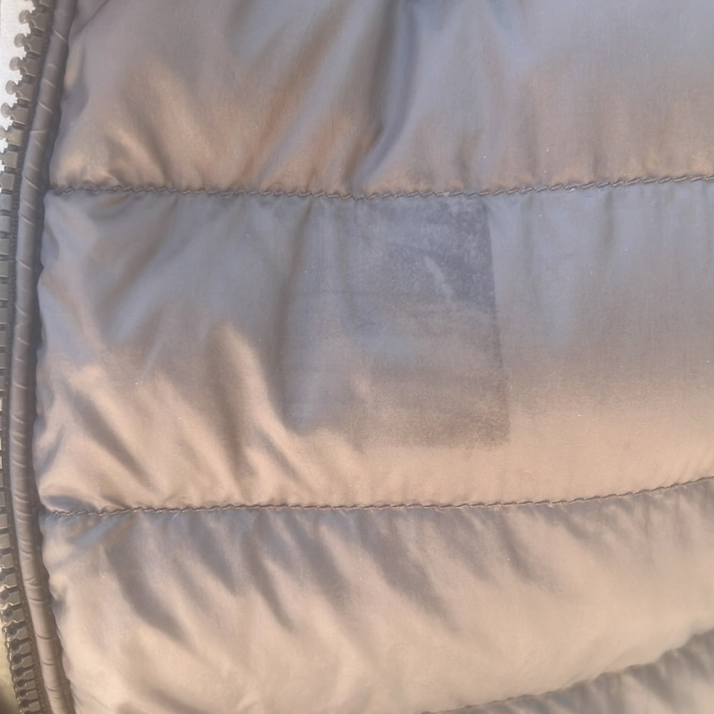 TUMI Women's Clairmont Pax Hooded Travel Pillow Jacket Brown Taupe Size L - Picture 10 of 13